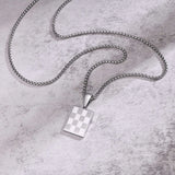 Stainless Steel Military Dog Tag Necklace for Men – Black & Silver with Box Chain