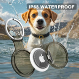 Waterproof TPU Case with Keychain for Apple AirTag – Pet Collar & Key Tracker Holder