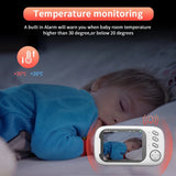 Monitor de bebé inalámbrico con pantalla LCD, visión nocturna, audio bidireccional y sensor de temperatura 