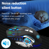 Rechargeable Wireless Gaming Mouse - Silent Bluetooth & 2.4G RGB Backlit Mouse for PC/Mac