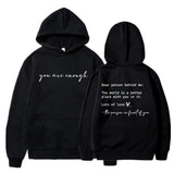 Loose Fit Casual Geometric Fleece Hoodie for Autumn and Winter