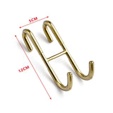 Toallero de ducha de acero inoxidable con puerta de vidrio, gancho para toallas y albornoz en forma de S, organizador de baño montado en la pared sin perforaciones