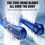 Bladeless Neck Fan – Ultra-Quiet, Hands-Free Cooling with 5-Speed Adjustable Wind