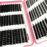 Professional DIY Cluster Eyelash Extensions Kit – 570-640pcs Mixed Length Voluminous Lashes