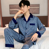 Men’s Silk Satin Pajama Set – Lightweight Luxury Sleepwear with Turn-Down Collar