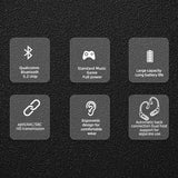 Wireless Bluetooth Ear Hook Earphones – High-Fidelity Sound, Waterproof, with Volume Control & Mic