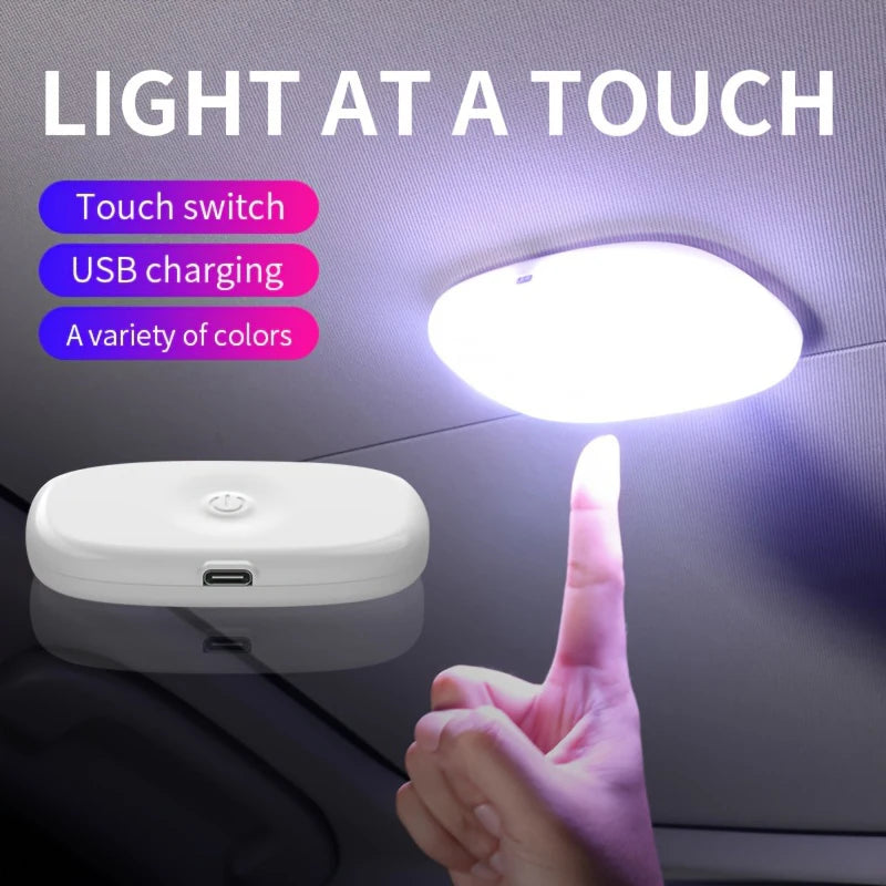Car Ambient Light – Multi-Color LED Neon Light for Car Interior, USB Rechargeable, Magnetic Mount, 3 Modes, 12V/24V
