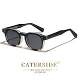 CATERSIDE Retro Punk Square Sunglasses – Small Frame Trendy Shades for Men & Women