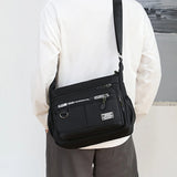 Men's Waterproof Oxford Crossbody Shoulder Bag – Fashionable Small Satchel for Work and Travel
