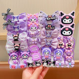 Sanrio Hair Accessories Set - 18pcs Hello Kitty, Kuromi & My Melody Hair Ties for Girls