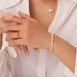 Classic Gold-Plated Stainless Steel Snake Chain Bracelet for Women