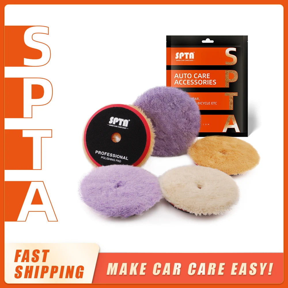 SPTA - Almohadilla de pulido de lana de colores variados, 3