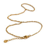 Trendy Gold Plated Stainless Steel Charm Bracelet for Women