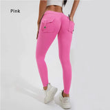 High-Waist Women's Yoga Leggings – Stretchy Pocket Workout Pants for Fitness & Sports
