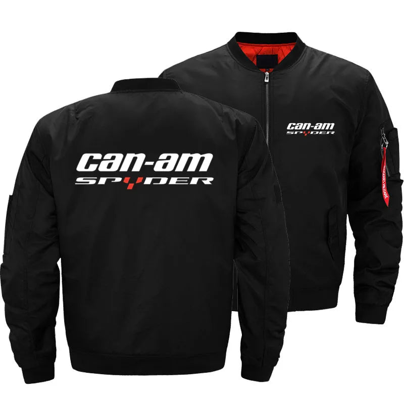 Men's Can-Am Spyder MA-1 Bomber Jacket – Thick Motorcycle Windbreaker