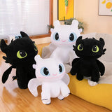 Muñeco de peluche de Cómo entrenar a tu dragón: adorable y tierna almohada de Furia Nocturna y Furia Luminosa