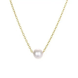Gold Stainless Steel Heart Necklace – Dainty Zircon Pendant Chain for Women