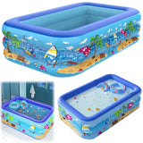 Large Inflatable Family Swimming Pool with PVC Frame - Outdoor/Indoor Summer Fun