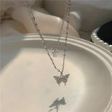 Elegant Silver Butterfly Pendant Necklace – Trendy & Minimalist Jewelry for Women