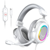 FIFINE 7.1 Surround Sound Gaming Headset with Noise Isolation & Detachable Mic for PC, PS4, PS5