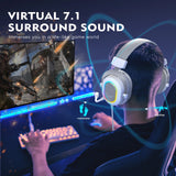 FIFINE 7.1 Surround Sound Gaming Headset with Noise Isolation & Detachable Mic for PC, PS4, PS5