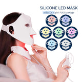 LED Light Therapy Face & Neck Mask for Anti-Aging, Acne Treatment & Skin Rejuvenation