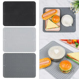Alfombrilla de silicona para secar platos: alfombrilla de cocina antideslizante y reutilizable para un drenaje rápido del agua, lavable y multiusos