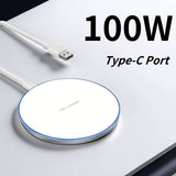 100W Fast Wireless Charging Pad – Ultra-Slim Charger for iPhone & Android