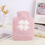 Portable 500ml Hot Water Bottle with Plush Finish