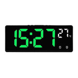 Voice Control Digital LED Alarm Clock with Dual Alarms and Temperature Display