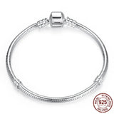 925 Sterling Silver 3MM Snake Chain Bangle Bracelet for Women – Luxury Engagement & Wedding Jewelry
