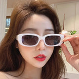 Retro Rectangle Sunglasses for Women – UV400 Vintage Fashion Eyewear with Anti-Glare Lenses