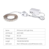 Motion Sensor LED Strip Lights - Self-Adhesive, Waterproof, Adjustable Time Delay for Home, Closet, and Kitchen