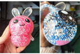 Pelotas antiestrés de conejito blanditas con luz: lindo juguete antiestrés para niños y adultos | Relleno de canasta de Pascua