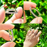 2mm Moissanite Eternity Band - 925 Sterling Silver Wedding Ring for Women