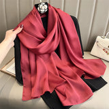 Elegant Silk Scarf – Luxury Solid Color Shawl & Pashmina for Women