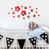 🌟 Pegatinas de pared con flores y espejo de cristal 3D: elegante decoración para el hogar 🌟