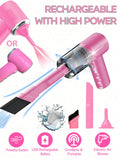 3-in-1 Mini Vacuum Cleaner with Suction & Blower – USB Rechargeable for Car & Home Use