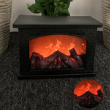 LED Flame Effect Fireplace Light - USB/Battery Powered Decorative Lamp for Home & Parties