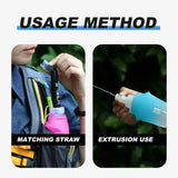 Botella de agua plegable para deportes al aire libre: portátil, apta para uso alimentario, a prueba de fugas para correr, hacer senderismo y andar en bicicleta