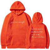 Loose Fit Casual Geometric Fleece Hoodie for Autumn and Winter