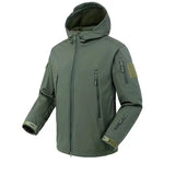 Chaqueta y pantalones tácticos softshell impermeables para hombre para senderismo, acampada y esquí en invierno