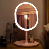 5X Magnifying LED Makeup Mirror – Adjustable Tricolor Light Vanity Mirror with Stand