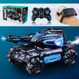 RC Spray Stunt Car – Tanque de waterpolo con control remoto de 2,4 G y acción 4WD