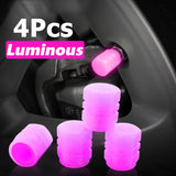 Tapones para válvulas de neumáticos que brillan en la oscuridad: ajuste universal para automóviles, motocicletas y bicicletas