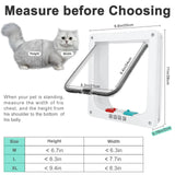 Weatherproof Cat Door with 4-Way Locking – Fits Interior Doors, Cabinets & Garages