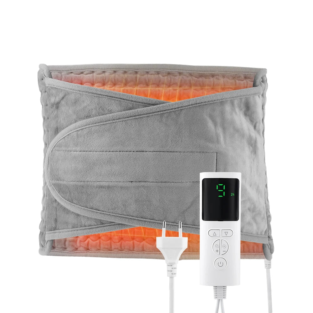 Adjustable Electric Heating Pad Belt – Soft Microplush Warmer for Back, Waist & Abdomen Relief