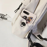 Unisex Nylon Bucket Bag – Lightweight Casual Shoulder Crossbody with Zipper Closure