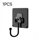 Ganchos de pared de PVC para bolsos, bufandas y accesorios: gancho de almacenamiento multiusos (negro, dorado, transparente) 