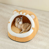 Warm Cat Cave Bed – Cozy Tent Cushion for Kittens & Small Dogs